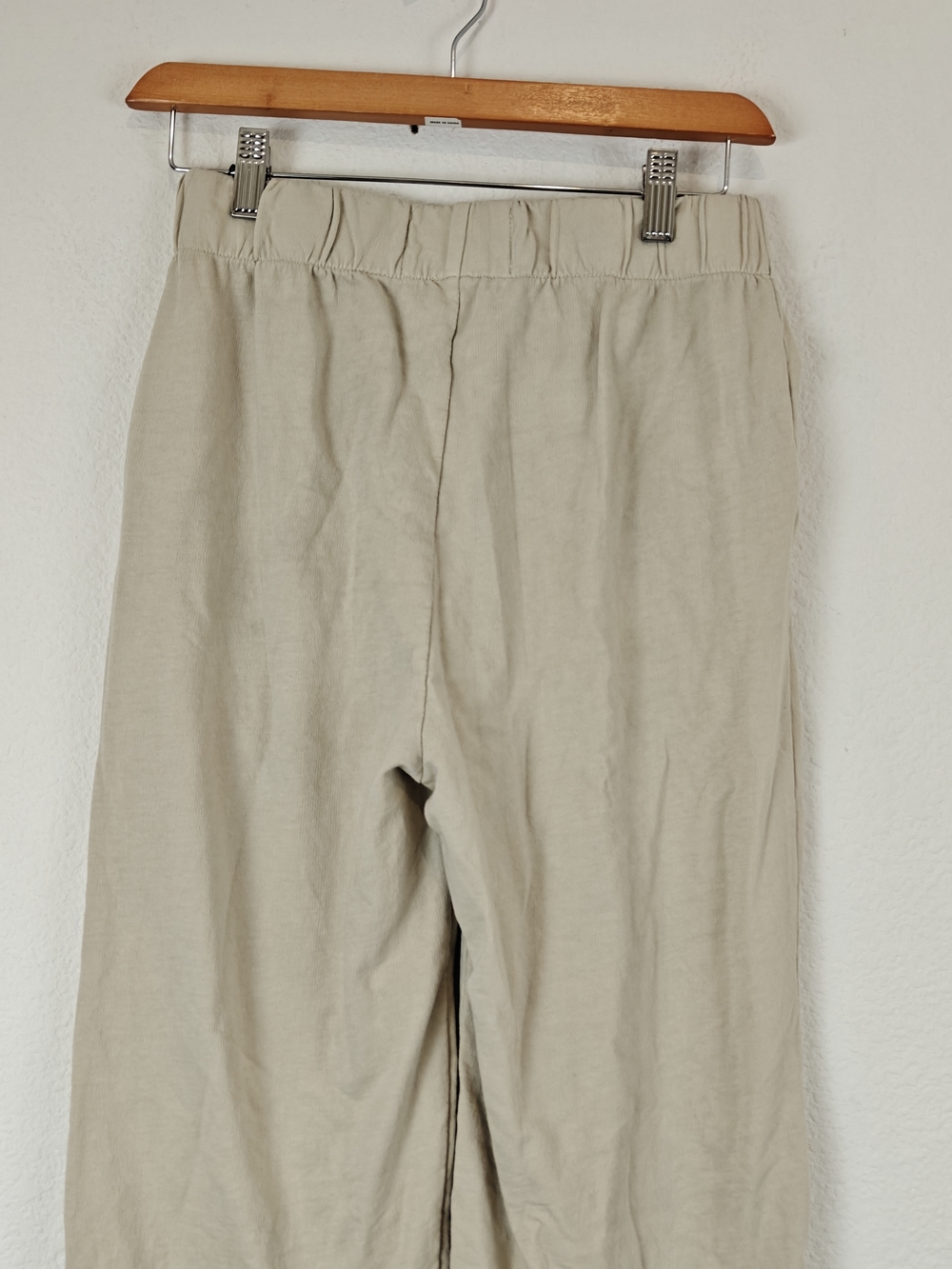 Talentless French Terry Lounge Pants Bone Minimal Cozy Wide Leg Cotton Sz Small - Picture 12 of 13